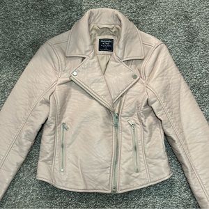Abercrombie Size Small Pink Leather Jacket